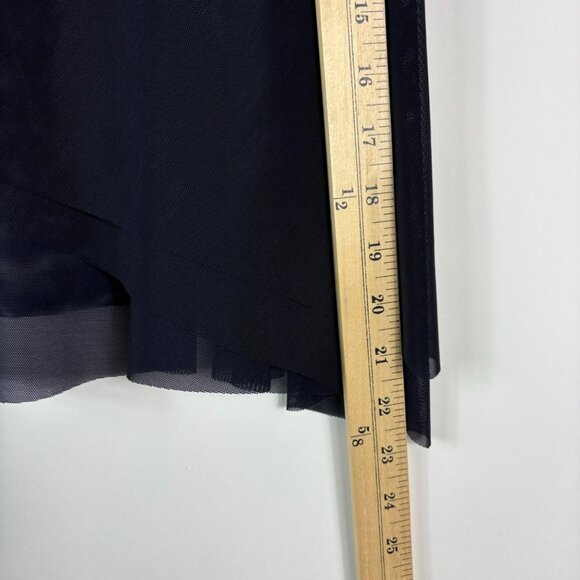 Profile skirt M black mini asymmetrical hem Mesh open front ballet whimsygoth - Picture 14 of 14